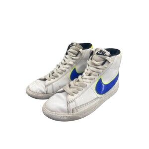 Nike Boys Blazer Shoes Mid GS 5.5Y White Blue Volt Basketball Sneakers Retro Kid